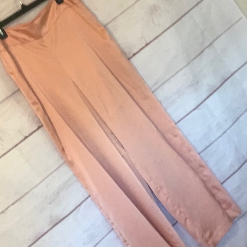 Anne Klein satin wide leg slacks
